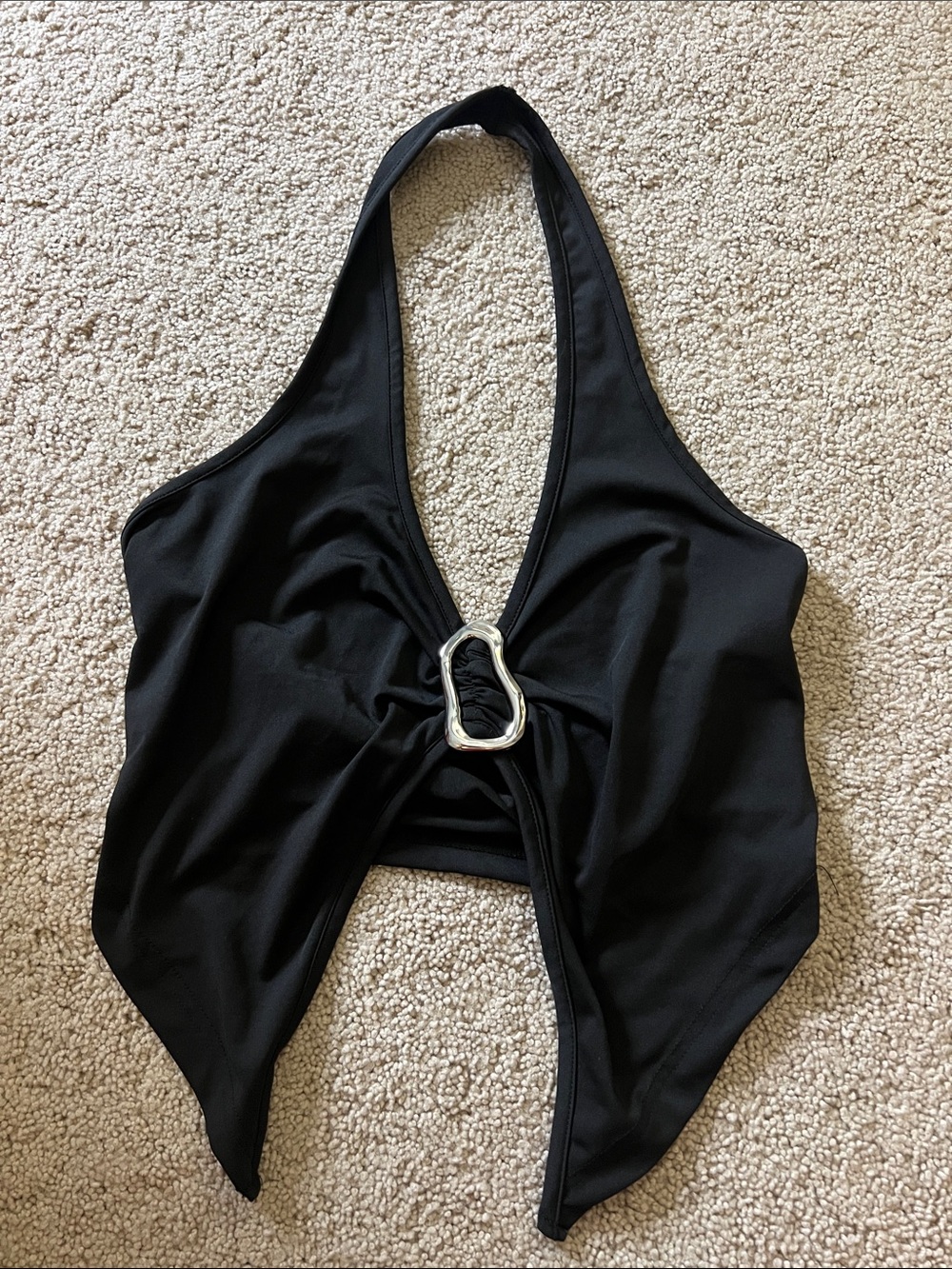 Backless halter top